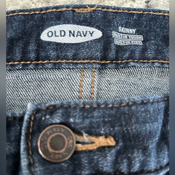 Old Navy Men’s Skinny Built in Tough Built in Flex Dark Wash Jeans Size 34/34 - Picture 7 of 9